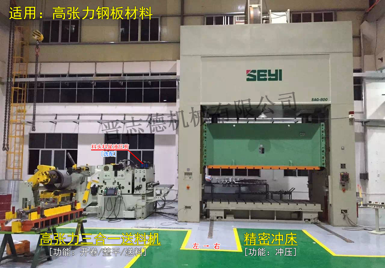汽车高张力钢板送料机,汽车高张力钢板冲压自动化