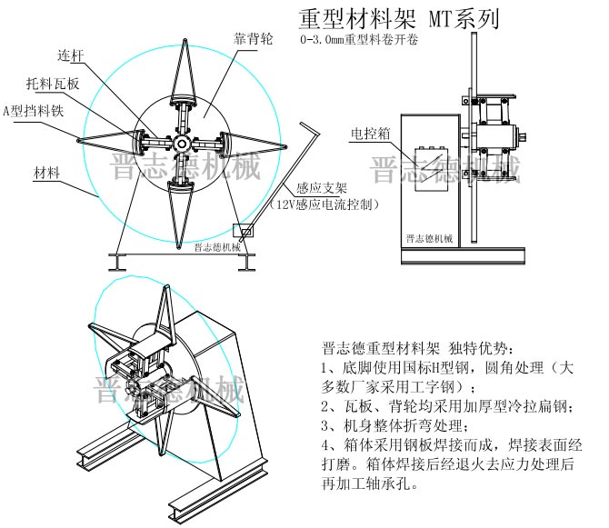 重型材料架结构